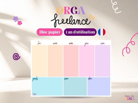 Planner ORGA Freelance (bloc-notes)